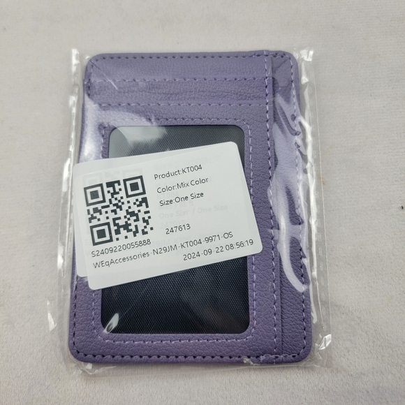 NWT Halara purple slim ID / cardholder 8 slots total 4.5" x 3.25" - Picture 2 of 3